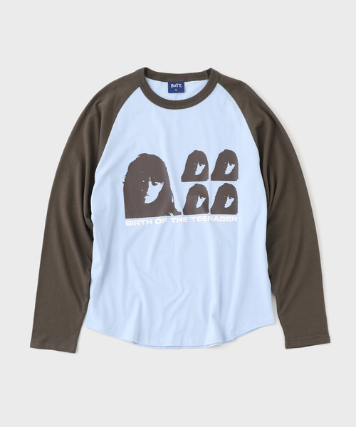 BOTT(ボット)の「BoTT / ボット DISC RAGLAN LS TEE(Tシャツ/カットソー・メンズ・ホワイト/ブルー系その他・LARGE/MEDIUM/SMALL)」の2枚目の写真