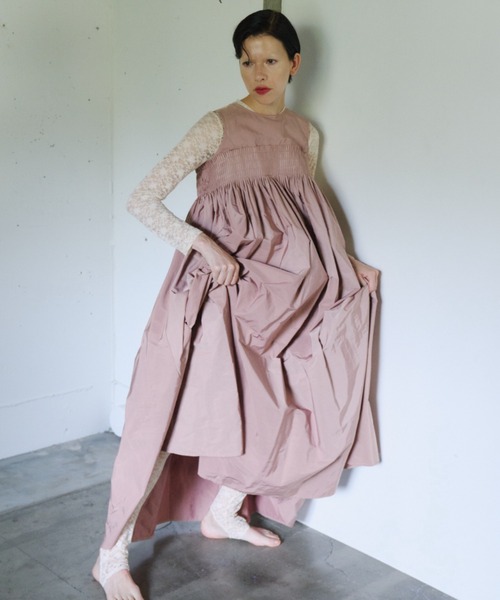 PERNA ピンク ロングワンピース PERNA ピンク ロングワンピース