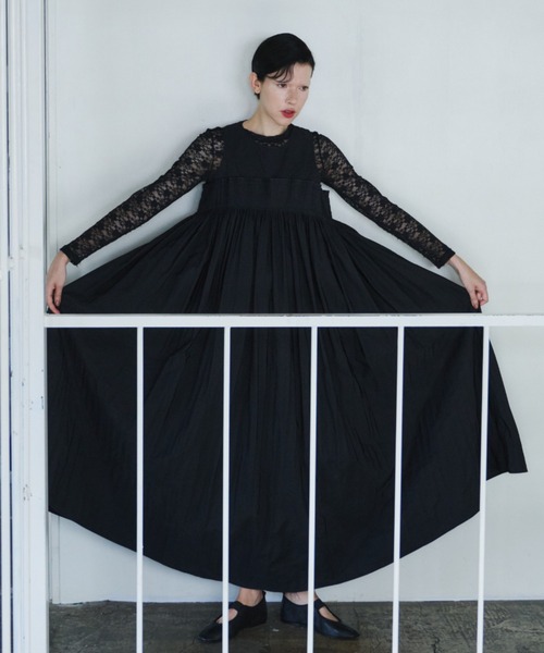 PERNA（ペルナ）の「ピンタックギャザーワンピース（ワンピース）」 - WEAR