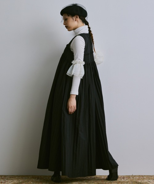 PERNA（ペルナ）の「ピンタックギャザーワンピース（ワンピース・レディース・ブラック/スモークピンク・MEDIUM/LARGE）」の11枚目の写真