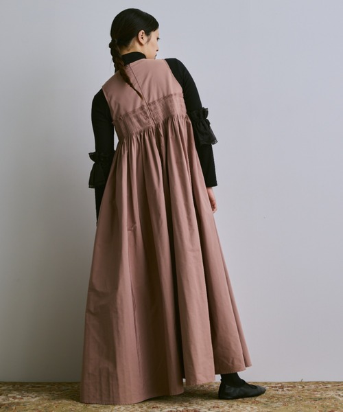 PERNA（ペルナ）の「ピンタックギャザーワンピース（ワンピース・レディース・ブラック/スモークピンク・MEDIUM/LARGE）」の15枚目の写真