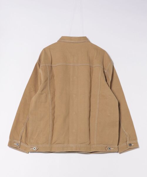 SETUP7（セットアップセブン）の「【SETUP7】デニムワークジャケット カバーオール / オーバーサイズ/フレンチワークテイスト KNF144（カバーオール・メンズ・グレー/ブラック/ベージュ・M/L/XL）」の4枚目の写真