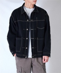 SETUP7（セットアップセブン）の「【SETUP7】デニムワークジャケット カバーオール / オーバーサイズ/フレンチワークテイスト KNF144（カバーオール）」