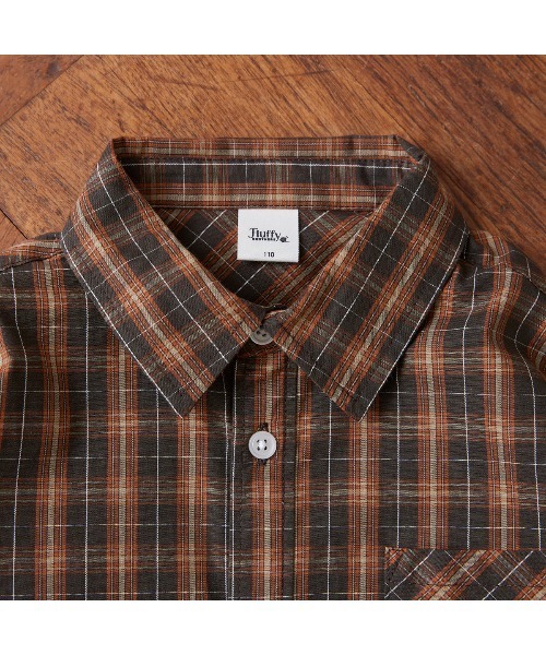 Fluffy BROTHERS（フラッフィーブラザーズ）の「チェック長袖シャツ（シャツ/ブラウス・キッズ・ブラウン・140/90/100/110/120/80/130/M/L）」の14枚目の写真