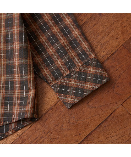 Fluffy BROTHERS（フラッフィーブラザーズ）の「チェック長袖シャツ（シャツ/ブラウス・キッズ・ブラウン・140/90/100/110/120/80/130/M/L）」の5枚目の写真