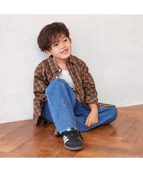 Fluffy BROTHERS（フラッフィーブラザーズ）の「チェック長袖シャツ（シャツ/ブラウス・キッズ・ブラウン・140/90/100/110/120/80/130/M/L）」の8枚目の写真
