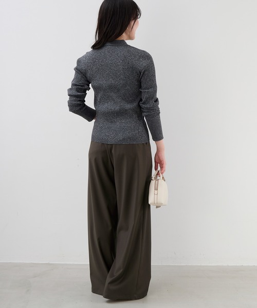 MICA&DEAL（マイカ＆ディール）の「ポロニットカーディガン（ニット/セーター・レディース・ブラック/ベージュ/マスタード・FREE）」の8枚目の写真