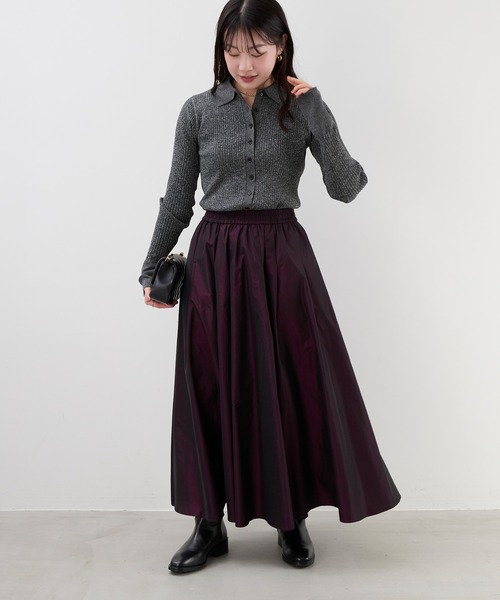 MICA&DEAL（マイカ＆ディール）の「ポロニットカーディガン（ニット/セーター・レディース・ブラック/ベージュ/マスタード・FREE）」の12枚目の写真