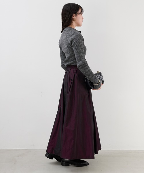 MICA&DEAL（マイカ＆ディール）の「ポロニットカーディガン（ニット/セーター・レディース・ブラック/ベージュ/マスタード・FREE）」の15枚目の写真