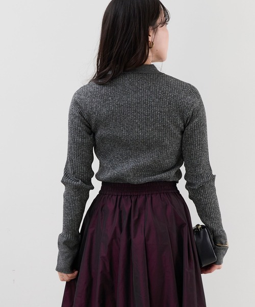 MICA&DEAL（マイカ＆ディール）の「ポロニットカーディガン（ニット/セーター・レディース・ブラック/ベージュ/マスタード・FREE）」の16枚目の写真