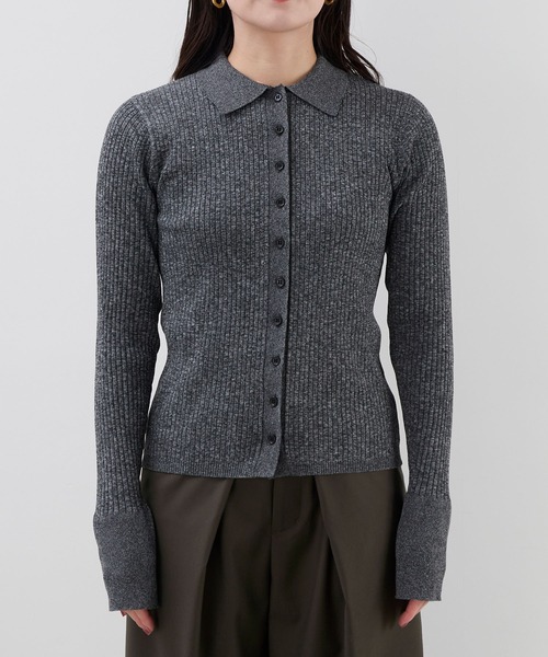 MICA&DEAL（マイカ＆ディール）の「ポロニットカーディガン（ニット/セーター・レディース・ブラック/ベージュ/マスタード・FREE）」の19枚目の写真