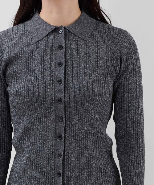 MICA&DEAL（マイカ＆ディール）の「ポロニットカーディガン（ニット/セーター・レディース・ブラック/ベージュ/マスタード・FREE）」の22枚目の写真