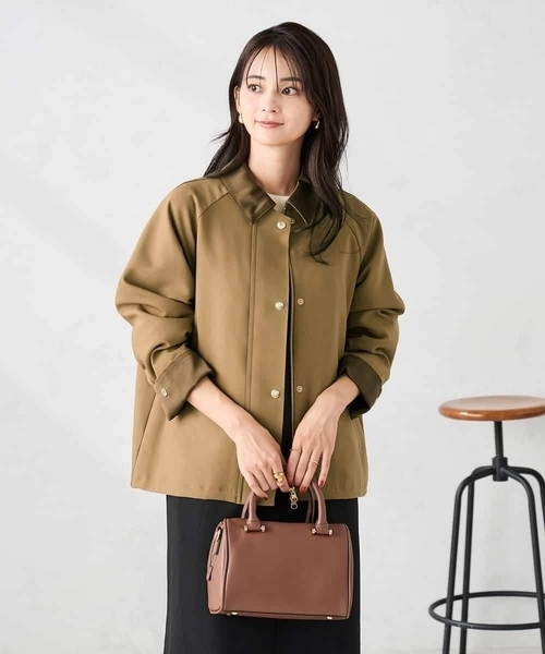 a.v.v（アーヴェヴェ）の「ステンカラーブルゾン（ブルゾン・レディース・ベージュ/モカ・38/36）」の2枚目の写真