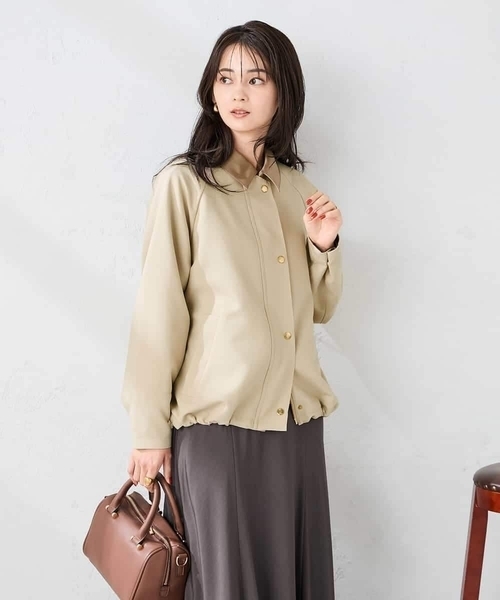 a.v.v（アーヴェヴェ）の「ステンカラーブルゾン（ブルゾン・レディース・ベージュ/モカ・38/36）」の8枚目の写真