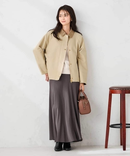 a.v.v（アーヴェヴェ）の「ステンカラーブルゾン（ブルゾン・レディース・ベージュ/モカ・38/36）」の19枚目の写真