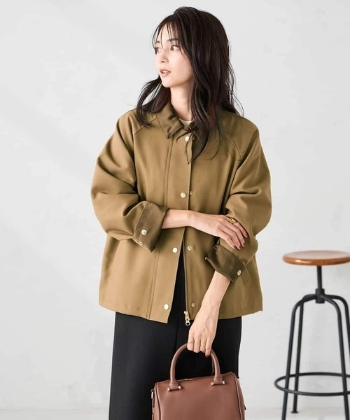 a.v.v（アーヴェヴェ）の「ステンカラーブルゾン（ブルゾン・レディース・ベージュ/モカ・38/36）」の16枚目の写真