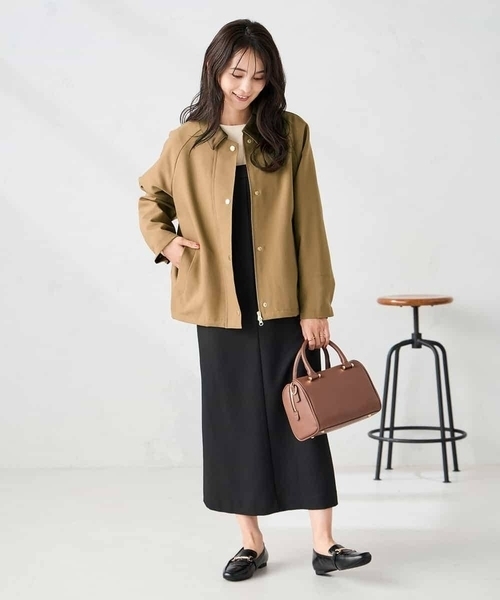 a.v.v（アーヴェヴェ）の「ステンカラーブルゾン（ブルゾン・レディース・ベージュ/モカ・38/36）」の12枚目の写真