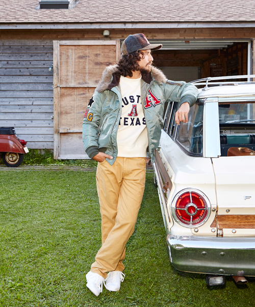 HYSTERIC GLAMOUR（ヒステリックグラマー）の「AUSTIN TEXASフェルトワッペン SW（スウェット・メンズ・ホワイト/ネイビー/ブラック・MEDIUM/LARGE/SMALL）」の13枚目の写真