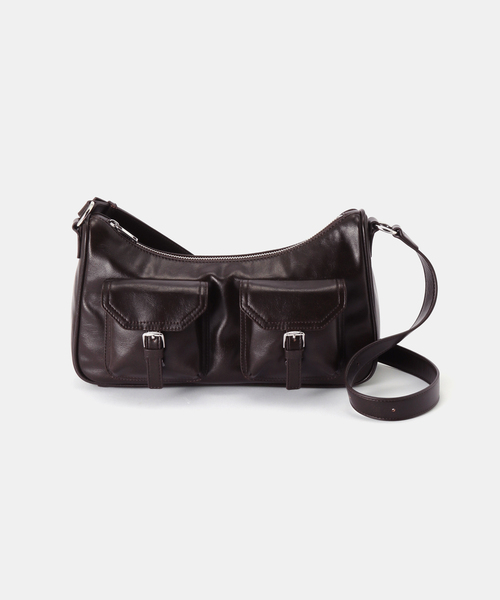 未使用品. Stand oil 黒いレザーショルダーバッグ STAND OIL ショルダーバッグ バッグ OIL/スタンドオイル OBLONG