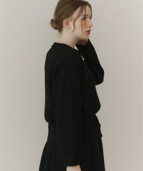 アルパカタッチジップニット[セットアップ可能]（ニット/セーター