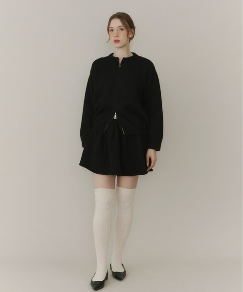 アルパカタッチジップニット[セットアップ可能]（ニット/セーター