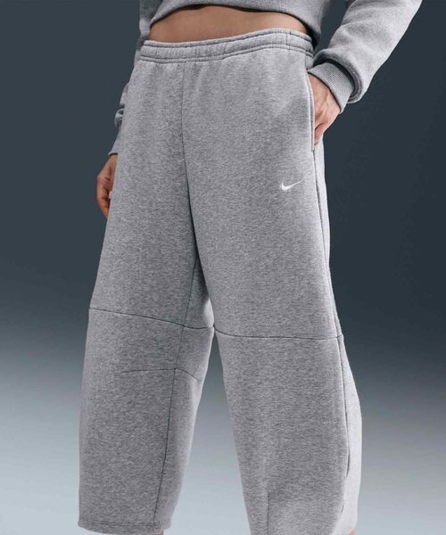 NIKE(ナイキ)の「ナイキ スポーツウェア フェニックス フリース ウィメンズ ルーズ ミッドライズ バレルパンツ / Nike Sportswear Phoenix Fleece Women's Loose Mid-Rise Barrel Pants IM7475-063 Dark Grey Heather(スウェットパンツ・レディース・グレー系その他・M/XL/L/XS/S)」の9枚目の写真