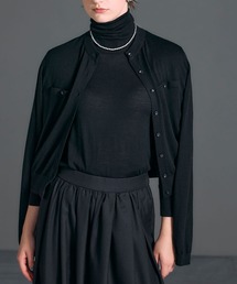 メリノウールシアーニットカーディガン