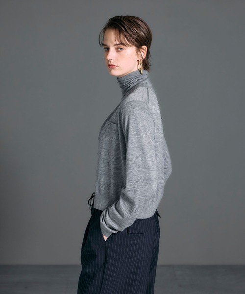 N.O.R.C（ノーク）の「メリノウールシアーニットカーディガン（カーディガン/ボレロ・レディース・ブラック/グレー/オフホワイト・フリー）」の15枚目の写真