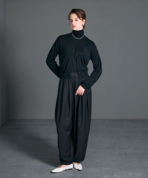 N.O.R.C（ノーク）の「メリノウールシアーニットカーディガン（カーディガン/ボレロ・レディース・ブラック/グレー/オフホワイト・フリー）」の7枚目の写真