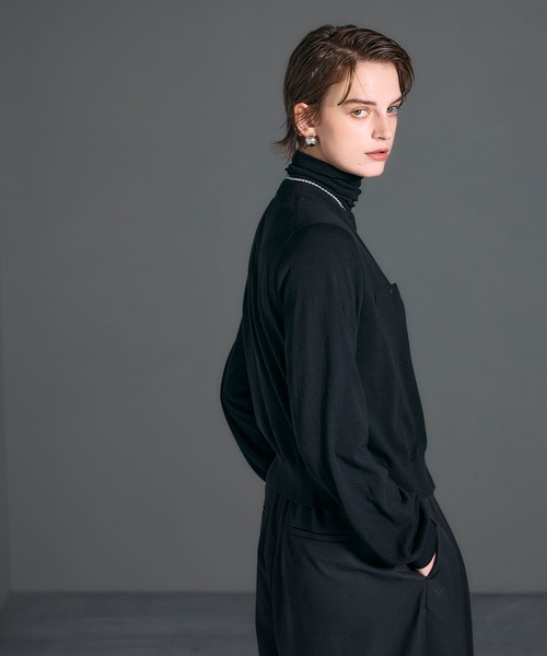 N.O.R.C（ノーク）の「メリノウールシアーニットカーディガン（カーディガン/ボレロ・レディース・ブラック/グレー/オフホワイト・フリー）」の9枚目の写真