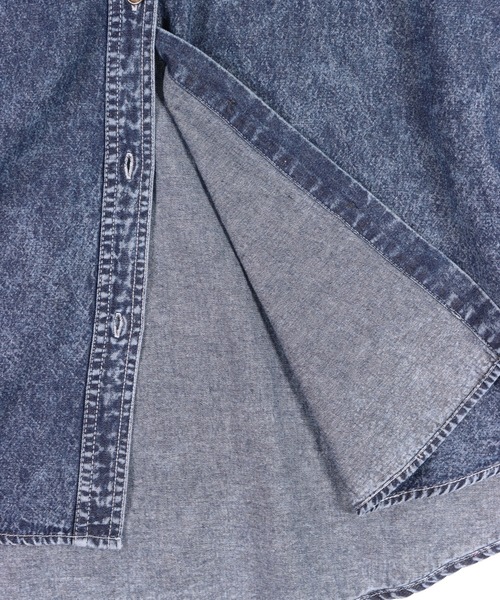 ANAP（アナップ）の「ケミカルウォッシュ 刺繍 オーバーサイズ デニム シャツ（シャツ/ブラウス・レディース・ブラック/ブルー・F）」の20枚目の写真