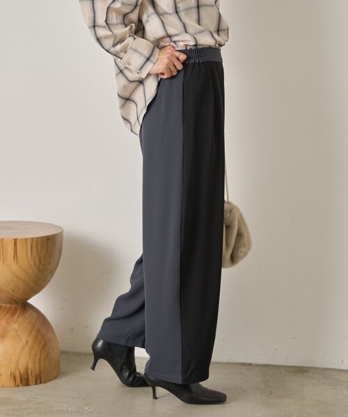 Jena espace merveilleux（ジェナ　エスパスメルヴェイユ）の「ビハイトロミカーブパンツ（その他パンツ・レディース・アイボリー/ブラック/カーキ・FREE）」の3枚目の写真