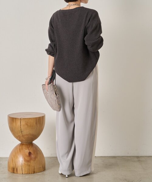 Jena espace merveilleux（ジェナ　エスパスメルヴェイユ）の「ビハイトロミカーブパンツ（その他パンツ・レディース・アイボリー/ブラック/カーキ・FREE）」の7枚目の写真