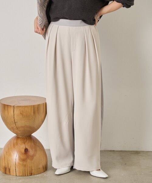 Jena espace merveilleux（ジェナ　エスパスメルヴェイユ）の「ビハイトロミカーブパンツ（その他パンツ・レディース・アイボリー/ブラック/カーキ・FREE）」の9枚目の写真