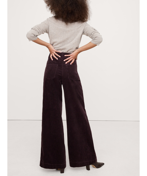 Banana Republic（バナナリパブリック）の「ハイライズ ワイドレッグ コーデュロイ プルオンパンツ（その他パンツ・レディース・ワイン/ブラック/ブラウン/グリーン・8/0/6/4/2）」の13枚目の写真