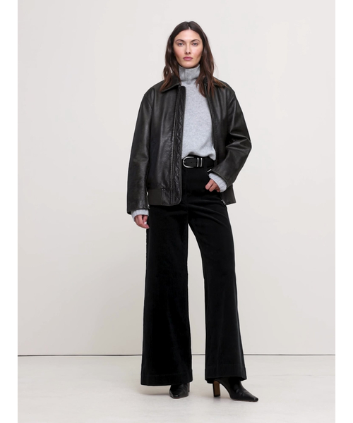 ハイライズ ワイドレッグ コーデュロイ プルオンパンツ（その他パンツ