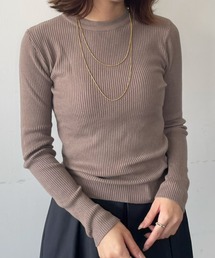 Ampirula（アンピルーラ）の「リブニット ニット トップス 長袖（ニット/セーター）」