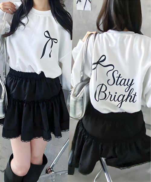 Mejoul(メジュール)の「【25年秋冬新作】【裏起毛】【ルームウェアにも!】ガーリーアソートグラフィックプリントビッグスウェット プルオーバーアニマル 猫 ワンポイント(スウェット・レディース・グレー系その他2/グレー系その他3/ピンク系その他2/ピンク系その他3/ブルー系その他/ピンク/ホワイト/レッド系その他/ホワイト系その他3/ホワイト系その他/レッド/ブラック系その他3/ホワイト系その他2/ブラック系その他/グレー/ブルー/ブラック系その他2/ピンク系その他/ブラック/グレー系その他・F)」の2枚目の写真