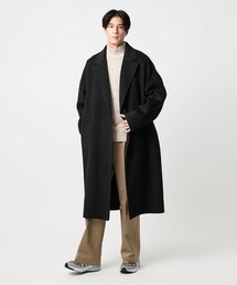 UNITED ARROWS & SONS ブラック ロングジャケットコート BEAUTY&YOUTH UNITED ARROWS(ビューティーアンドユース