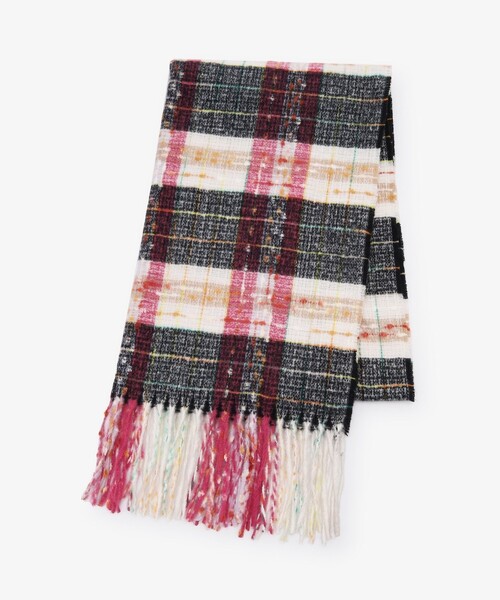 Afternoon Tea（アフタヌーンティー）の「ポコポコチェックストール（ストール/ショール・レディース・イエロー/ブルー/ピンク・ONE SIZE）」の3枚目の写真