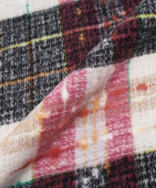 Afternoon Tea（アフタヌーンティー）の「ポコポコチェックストール（ストール/ショール・レディース・イエロー/ブルー/ピンク・ONE SIZE）」の8枚目の写真