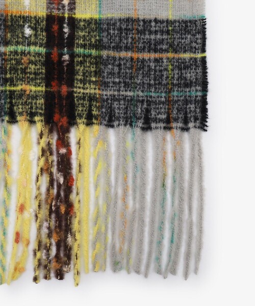 Afternoon Tea（アフタヌーンティー）の「ポコポコチェックストール（ストール/ショール・レディース・イエロー/ブルー/ピンク・ONE SIZE）」の7枚目の写真