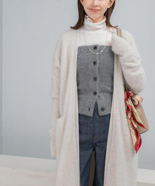 URBAN RESEARCH ROSSO WOMEN（アーバンリサーチ　ロッソ）の「エアリーニットボタンデザインビスチェ（ニット/セーター・レディース・ブラック/グレー・FREE）」の9枚目の写真