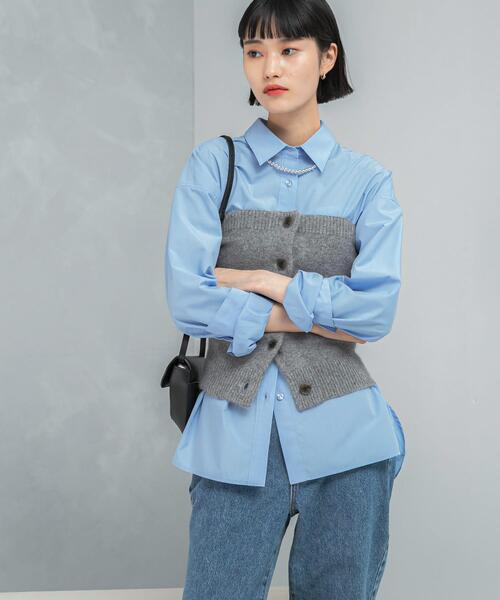 URBAN RESEARCH ROSSO WOMEN（アーバンリサーチ　ロッソ）の「エアリーニットボタンデザインビスチェ（ニット/セーター・レディース・ブラック/グレー・FREE）」の11枚目の写真