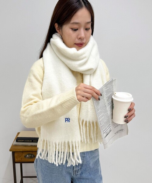 FFロゴ ホワイト マフラー 45x170cm 717diqw1l0L.jpg_BO30,255,255,