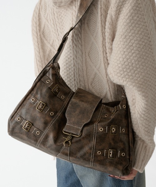 hazyl（ヘイジル）の「antique design shoulderbag / アンティークデザインショルダーバッグ（ショルダーバッグ・レディース・ブラウン系その他・フリー）」の8枚目の写真