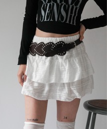 IMARI（イマリ）の「【 IMARI / イマリ 】 シャーリング ティアード ミニスカート #（スカート・メンズ）」