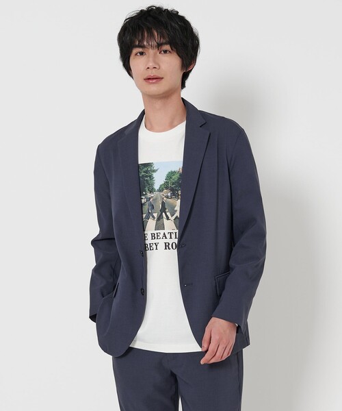 A DAY IN THE LIFE UNITED ARROWS(アデイインザライフユナイテッドアローズ)の「ウールライク 2ボタン ジャケット‐セットアップ対応・吸水速乾‐<A DAY IN THE LIFE>(テーラードジャケット・メンズ・モカ/ネイビー・L/S/M)」の2枚目の写真