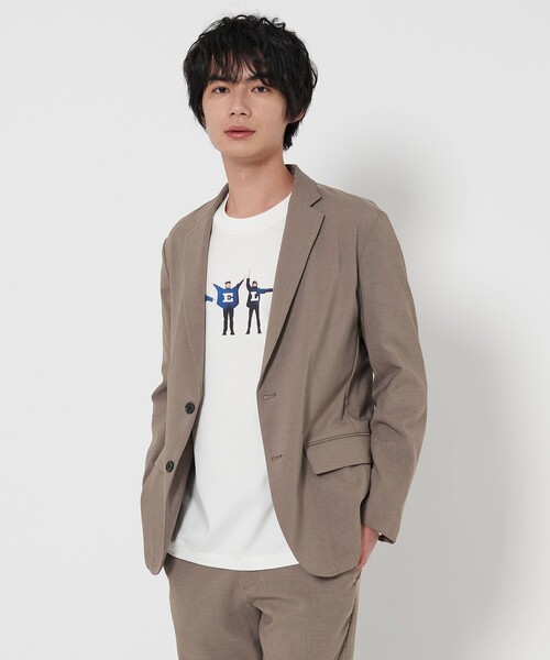A DAY IN THE LIFE UNITED ARROWS(アデイインザライフユナイテッドアローズ)の「ウールライク 2ボタン ジャケット‐セットアップ対応・吸水速乾‐<A DAY IN THE LIFE>(テーラードジャケット・メンズ・モカ/ネイビー・L/S/M)」の1枚目の写真