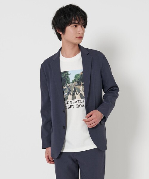 A DAY IN THE LIFE UNITED ARROWS(アデイインザライフユナイテッドアローズ)の「ウールライク 2ボタン ジャケット‐セットアップ対応・吸水速乾‐<A DAY IN THE LIFE>(テーラードジャケット・メンズ・モカ/ネイビー・L/S/M)」の3枚目の写真